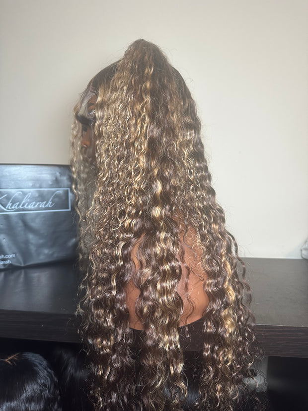 Highlight Glueless Curly Wig