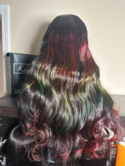 Rainbow Highlight Unit with Loose Wand Curls