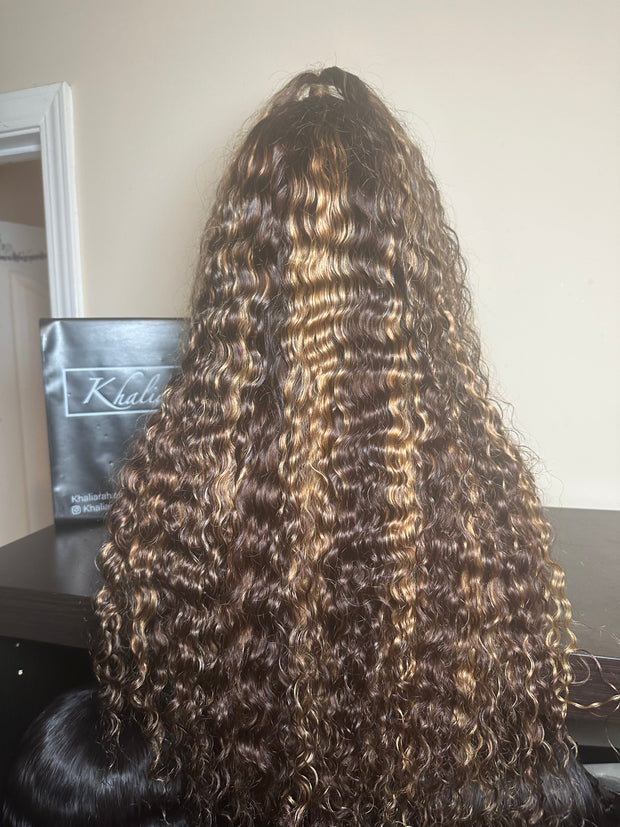 Highlight Glueless Curly Wig
