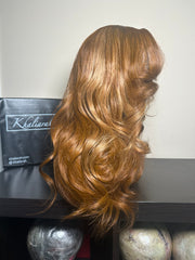 Ginger Frontal Wig with Blonde Streak