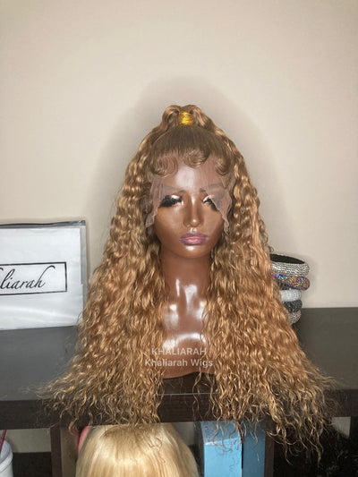 Honey Blonde Curly Unit