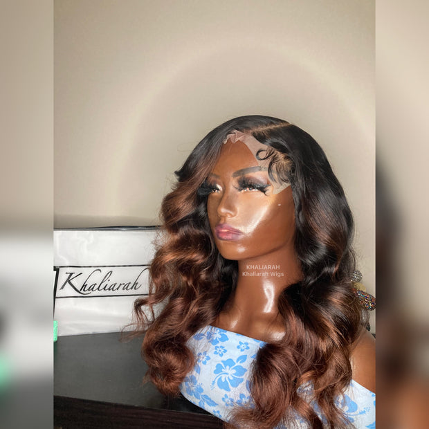 Chocolate Ombre Wandcurled Wig