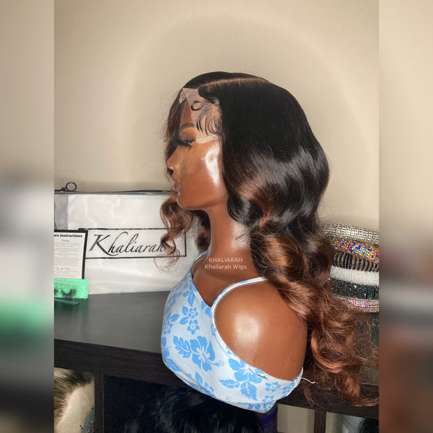 Chocolate Ombre Wandcurled Wig