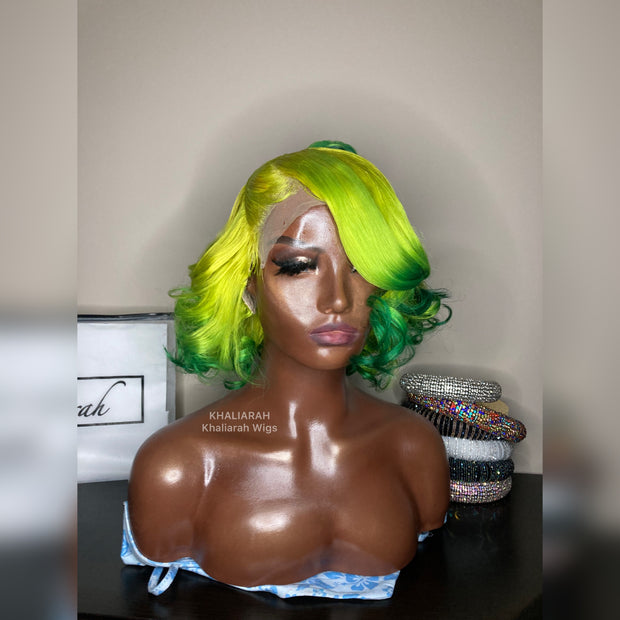 Neon Yellow Bob Wig