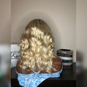 Blonde Closure Bob with Classic Curls