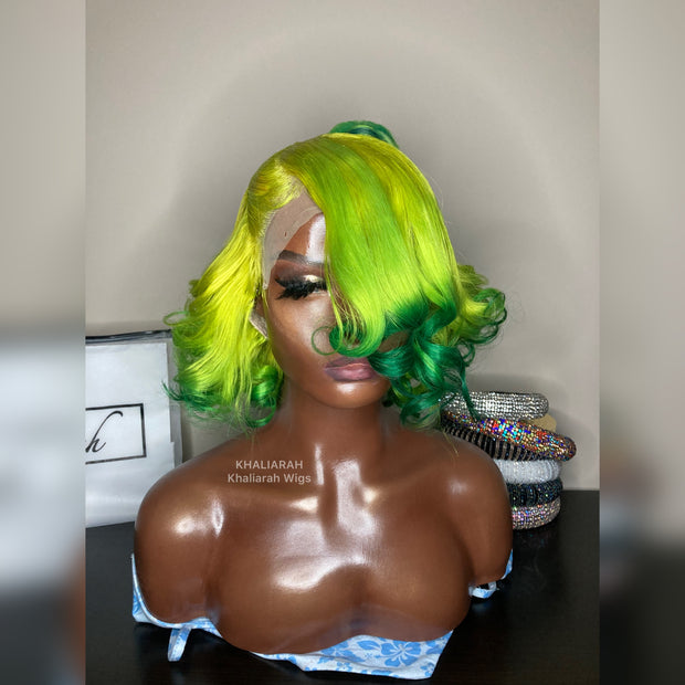 Neon Yellow Bob Wig