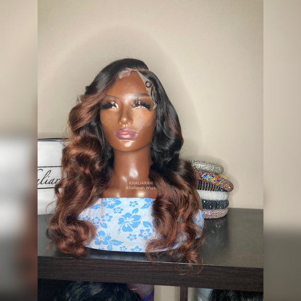 Chocolate Ombre Wandcurled Wig